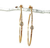 Gold Single CZ Hoops