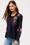 Peplum Metallic Thermal Hoodie