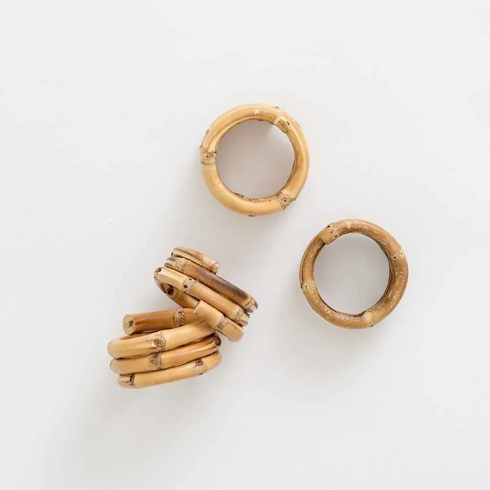 Wrapped Bamboo Napkin Rings