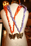 Bandana Necklace Butterfly Charm