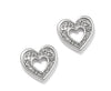 Enchanting Heart Silver Post Earrings