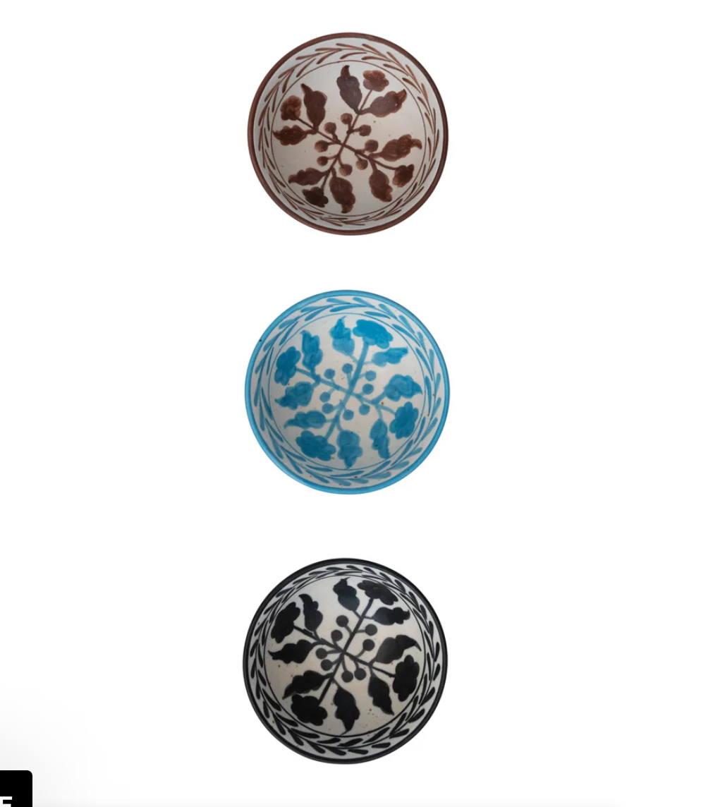 Hand Paint Floral Stoneware