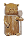Stoneware Honey Jar w/Wood Honey Dipper