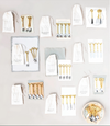 Stainless Steel and Brass Knife and Fork Set
