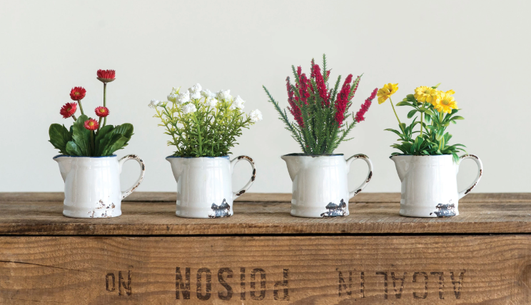 Faux Flower Pots