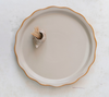 Stoneware Plate with Toothpick Holder