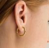 Waterproof 16mm Gold Basic Hoops