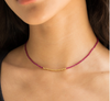 Waterproof Magenta Beads Necklace