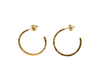 Best Seller 24K Gold Mini Thin Hammered Hoops