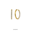 Waterproof Gold 18mm Diamond Hoops