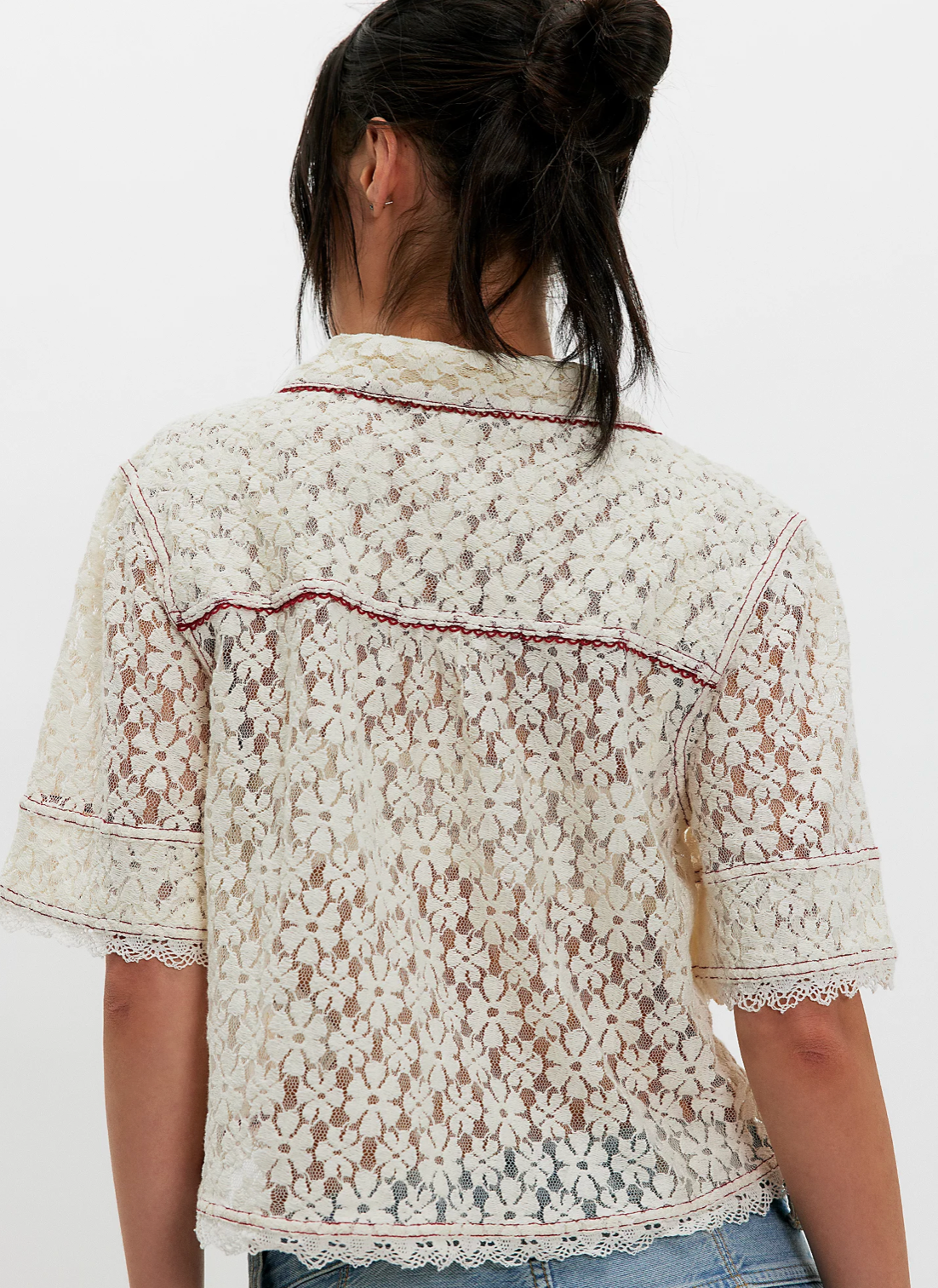 Mannie Lace Button Down