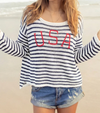 USA Striped Sweater