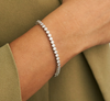 Demi-Fine Silver Diamond Tennis Bracelet