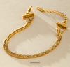 Waterproof Gold Dainty Triple Layered Anklet