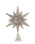 Metal Star Tree Topper with Glitter