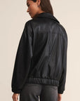 Idols Faux Leather Bomber Jacket