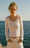Tibi Scoop Mesh Sweater