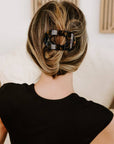 TELETIES - Round Flat Hair Clip | Small | Tortoise