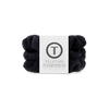 TELETIES - Jet Black Terry Cloth Scrunchie Small