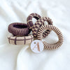 Checkered/Plaid/Stripes Seamless Hair Tie (Set of 5): Assorted
