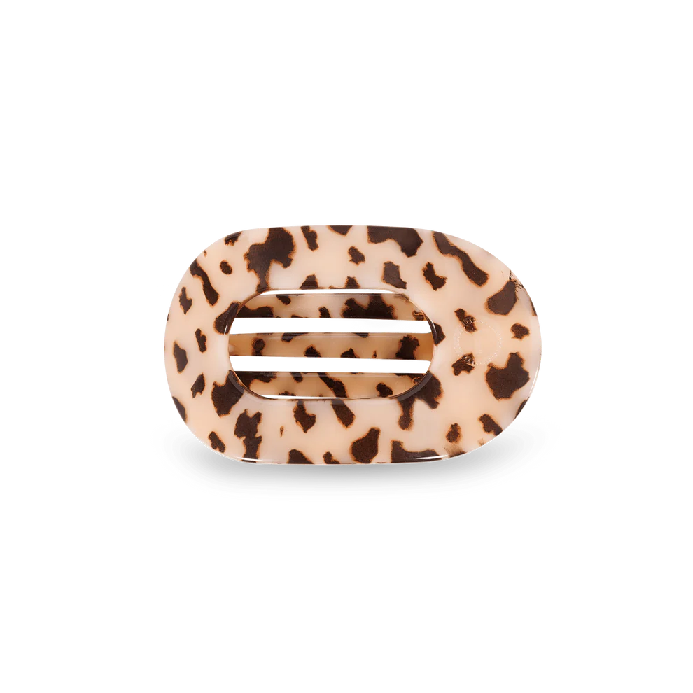 Blonde Tortoise Small Flat Round Clip