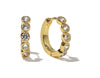 18K Gold Round Brilliant Huggies