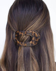 TELETIES - Round Flat Hair Clip | Medium | Tortoise