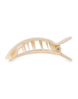 TELETIES - Square Flat Hair Clip | Small | Almond Beige