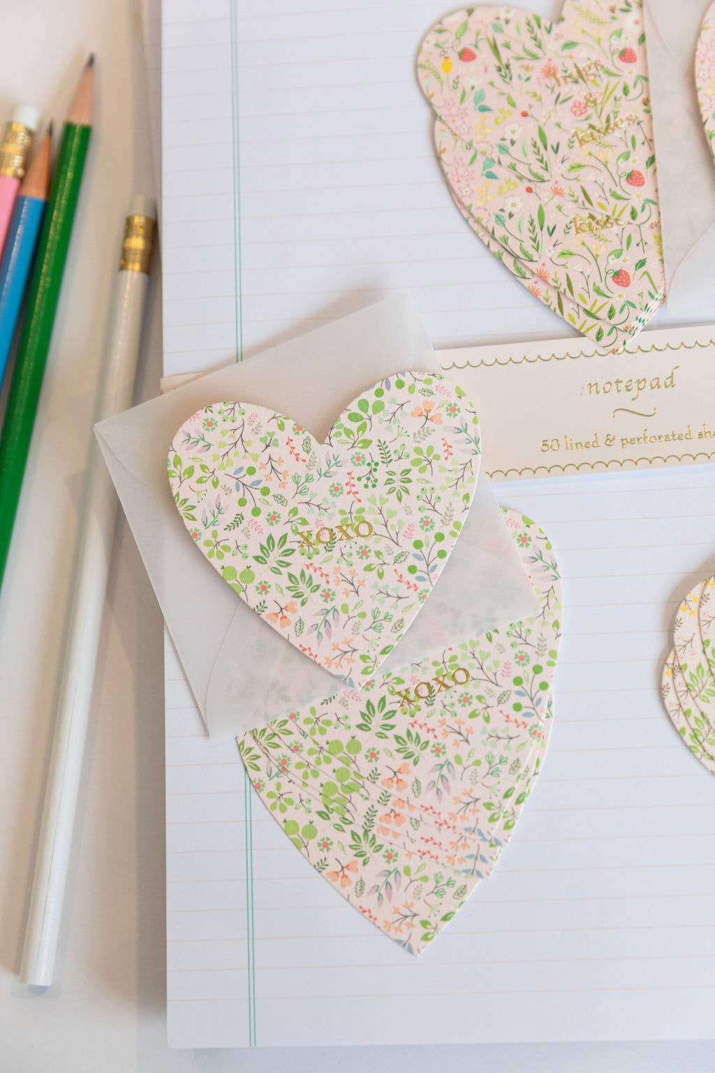 XO Floral Heart Gift Enclosures