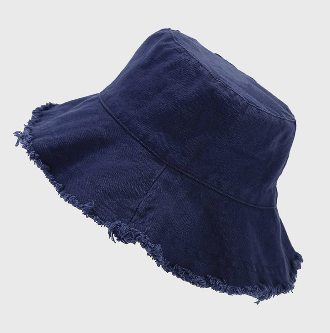 Eli bucket hat frayed edge navy