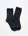 Mini Heart Ruffle Cotton Blend Socks