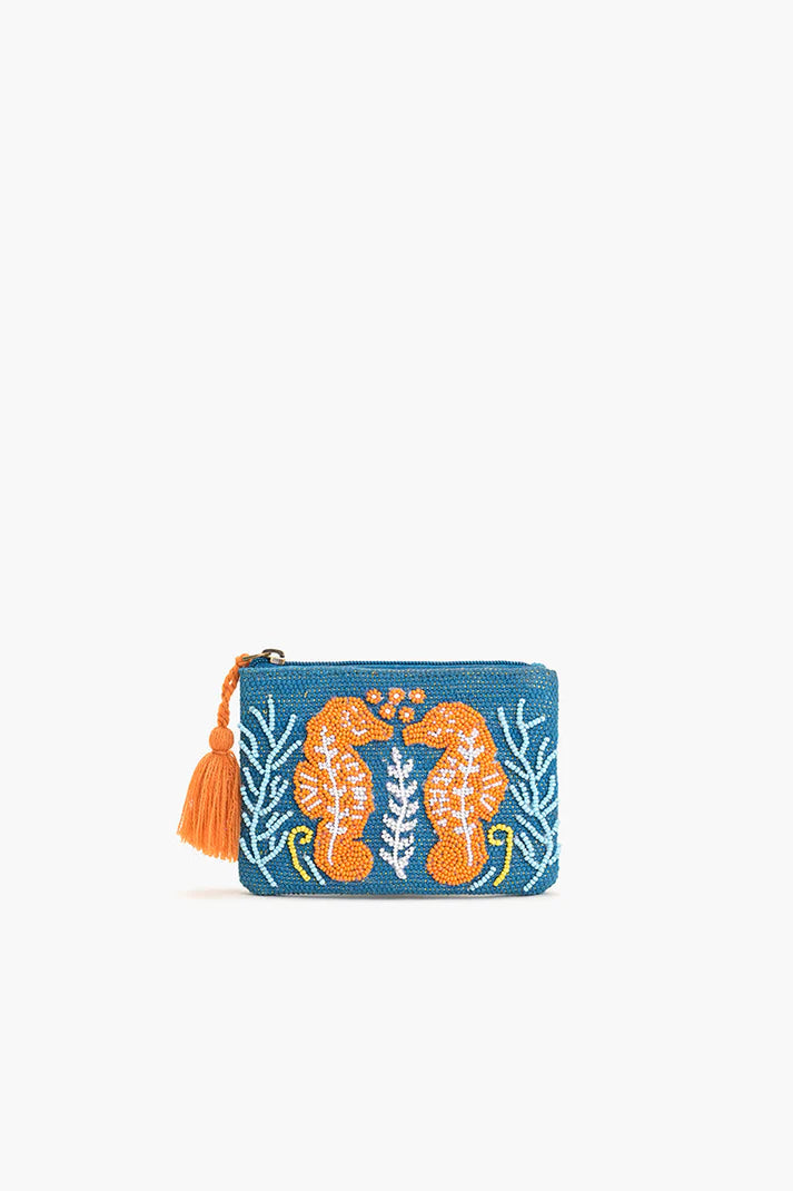 Sea Horse Beaded Coin Purse