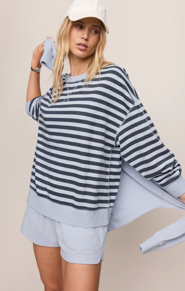 French Terry Stripe Crew