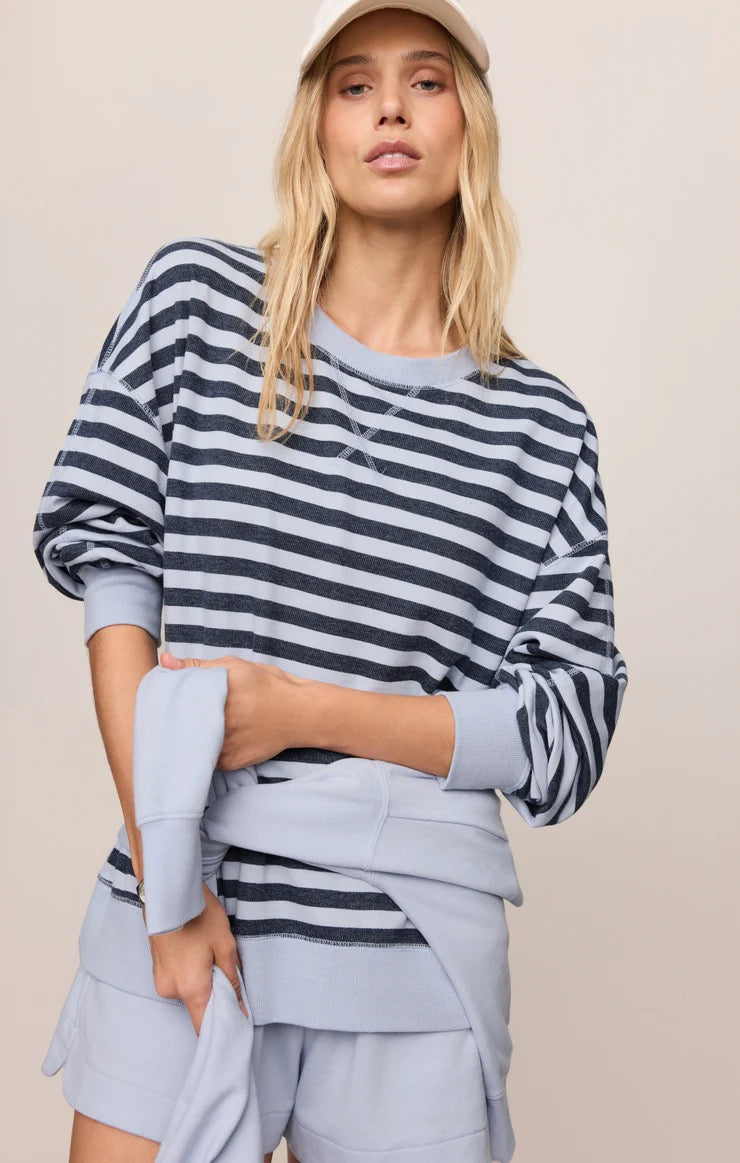 French Terry Stripe Crew