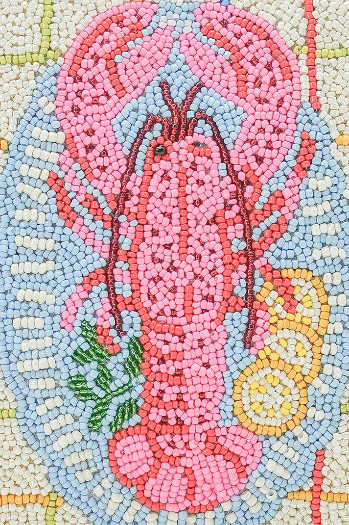 New England Lobster Beaded Wristlet