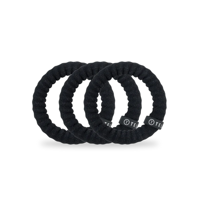 Jet Black Nylon Hair Ties small