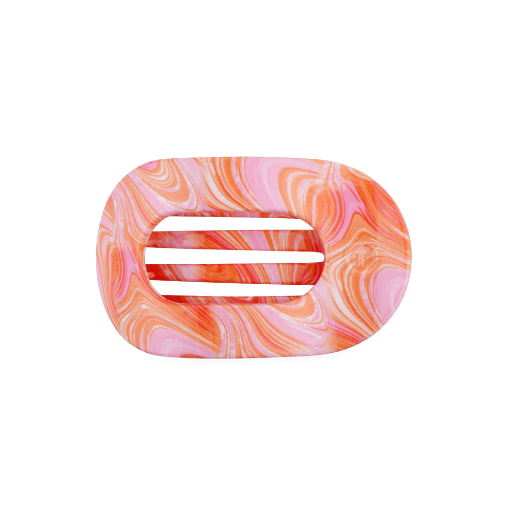 Just Keep Swimming Medium Flat Round Hair Clip