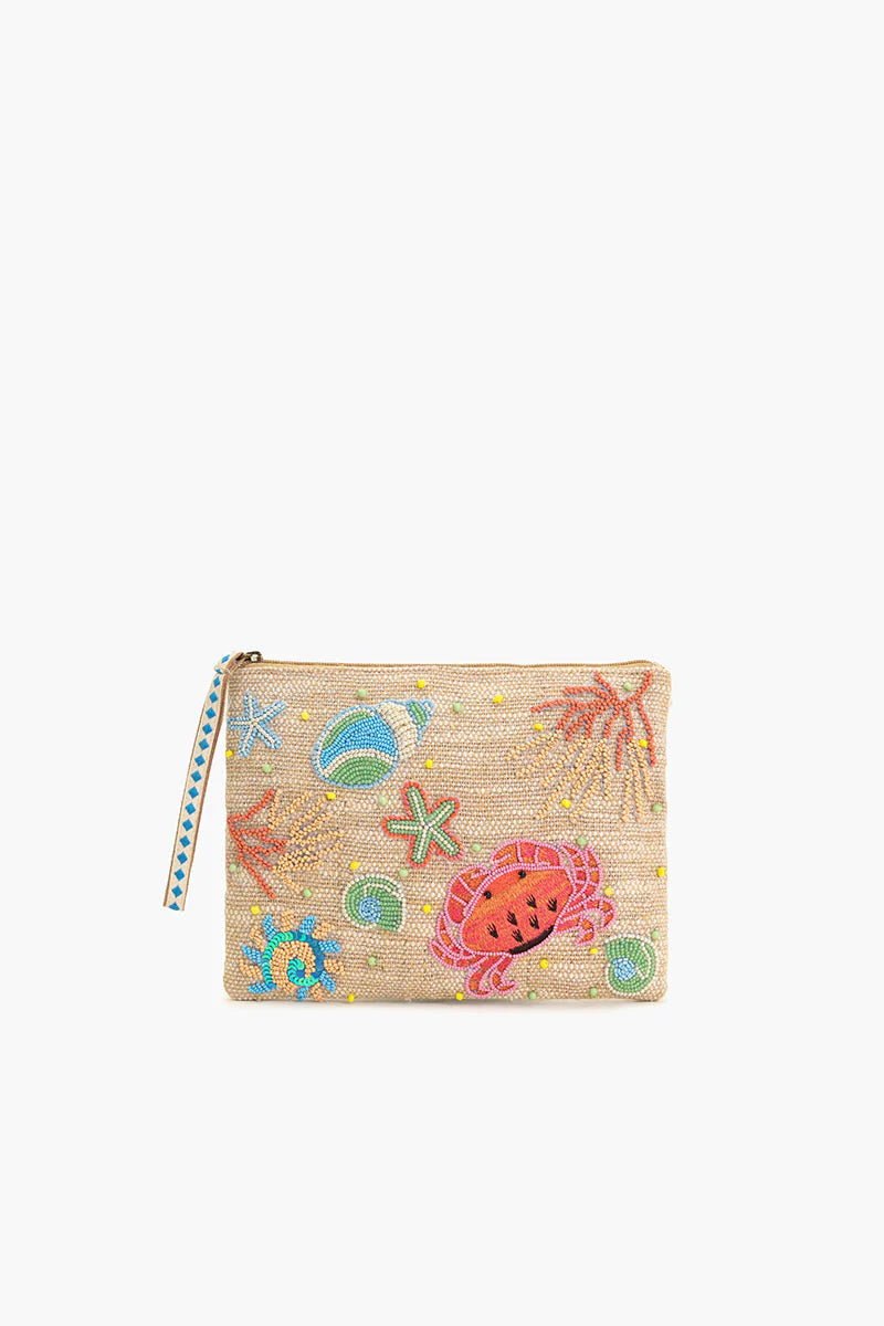 Crab Shell Emelished Wristlet