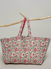 Quilted jumbo tote bag pink floral 