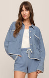 Whipstitch denim jacket front Z Supply 