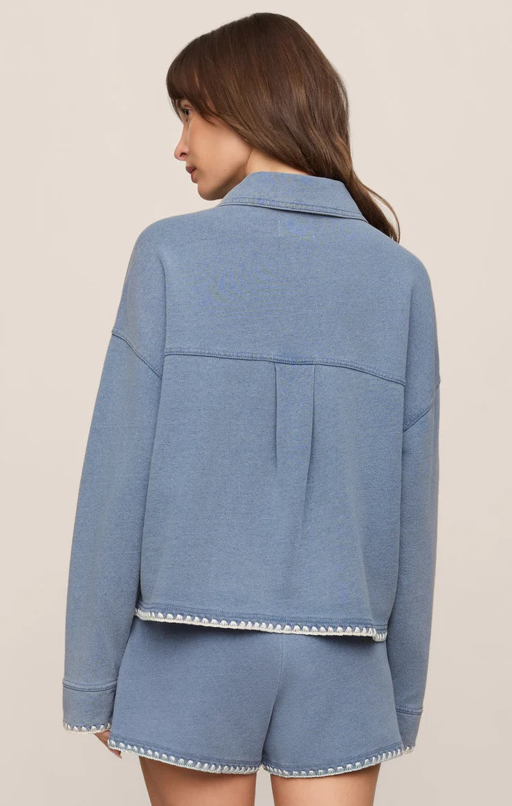 Whipstitch denim jacket back Z Supply 